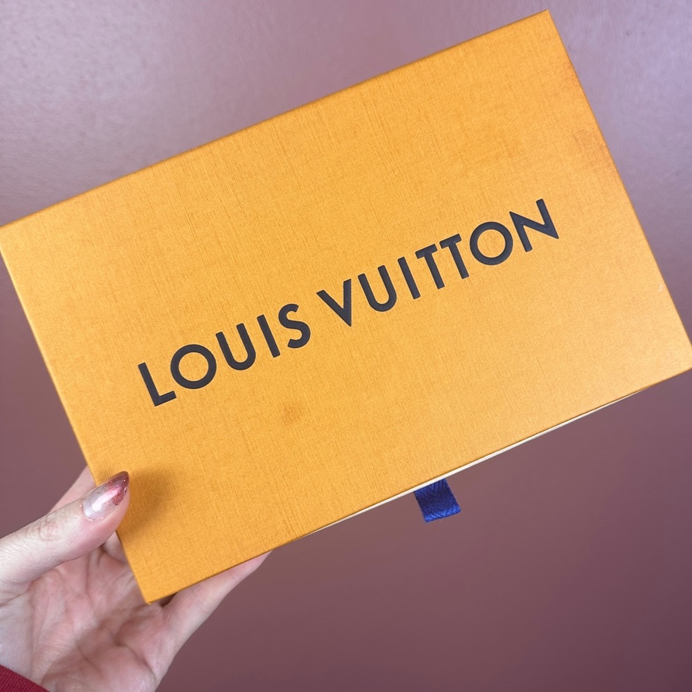 Authentic Louis Vuitton orange slide box for gift or storage